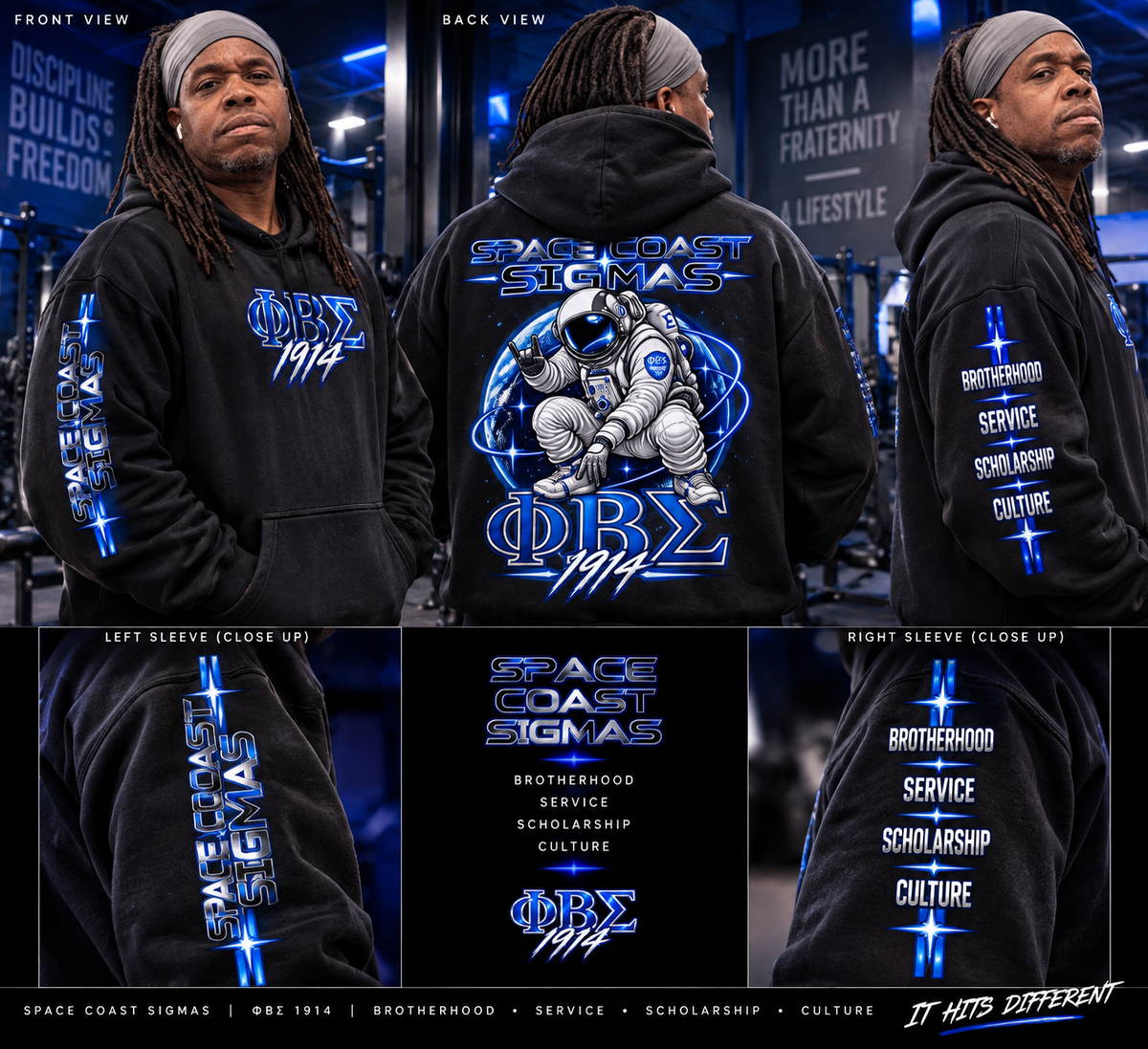 Space Coast Sigmas Essential Oversized Boxy Fit Fleece Hoodie