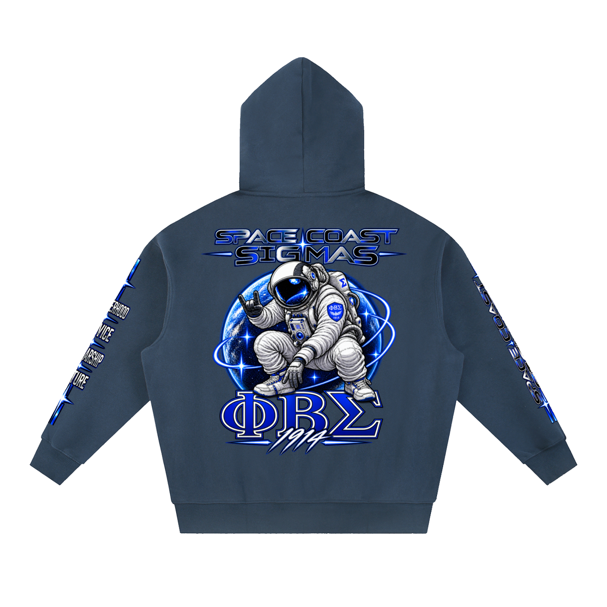 Space Coast Sigmas Essential Oversized Boxy Fit Fleece Hoodie