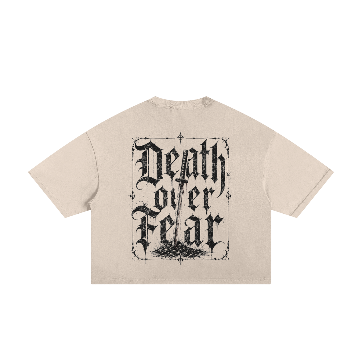 Death Over Fear - Classic Frayed Boxy Tee