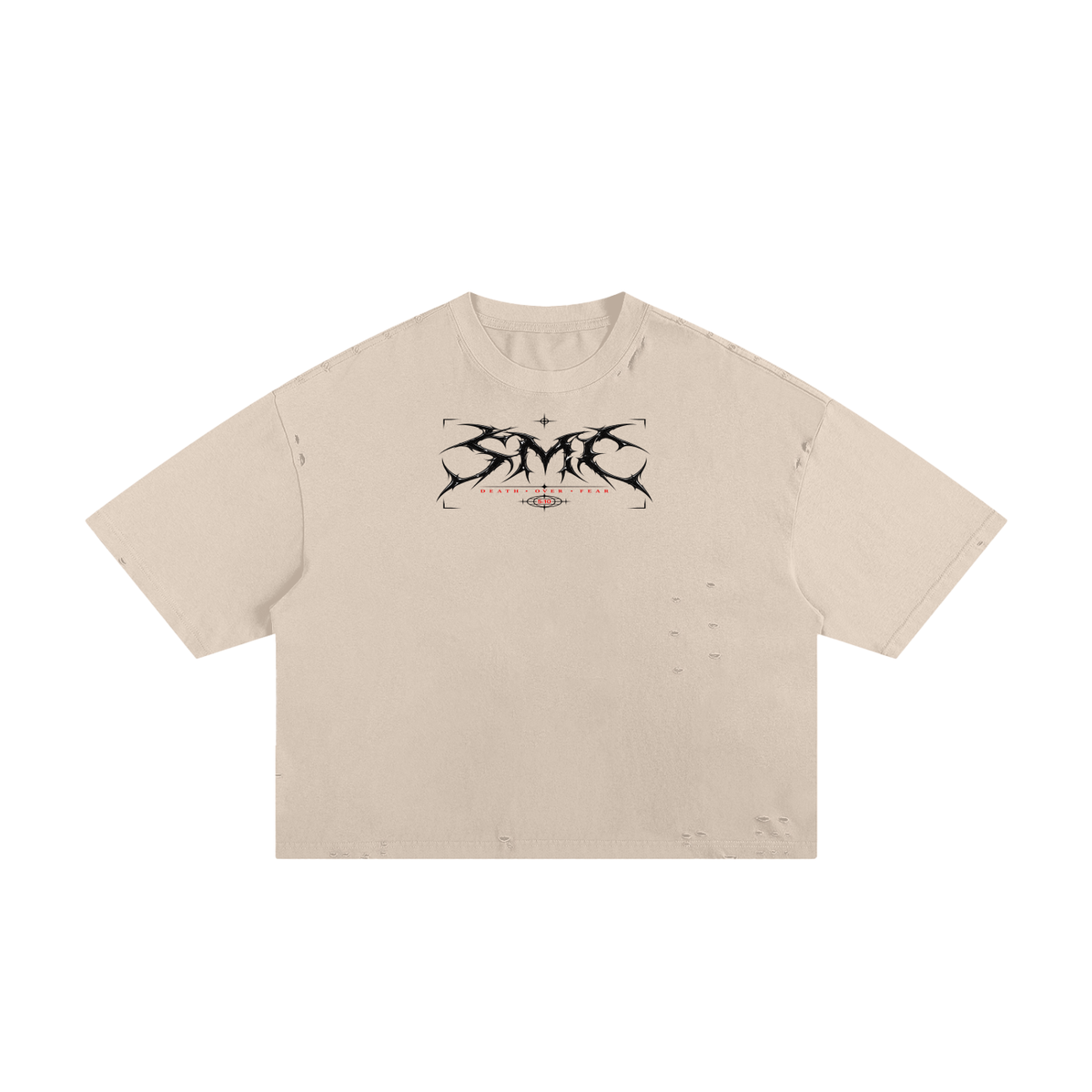 Death Over Fear - Classic Frayed Boxy Tee