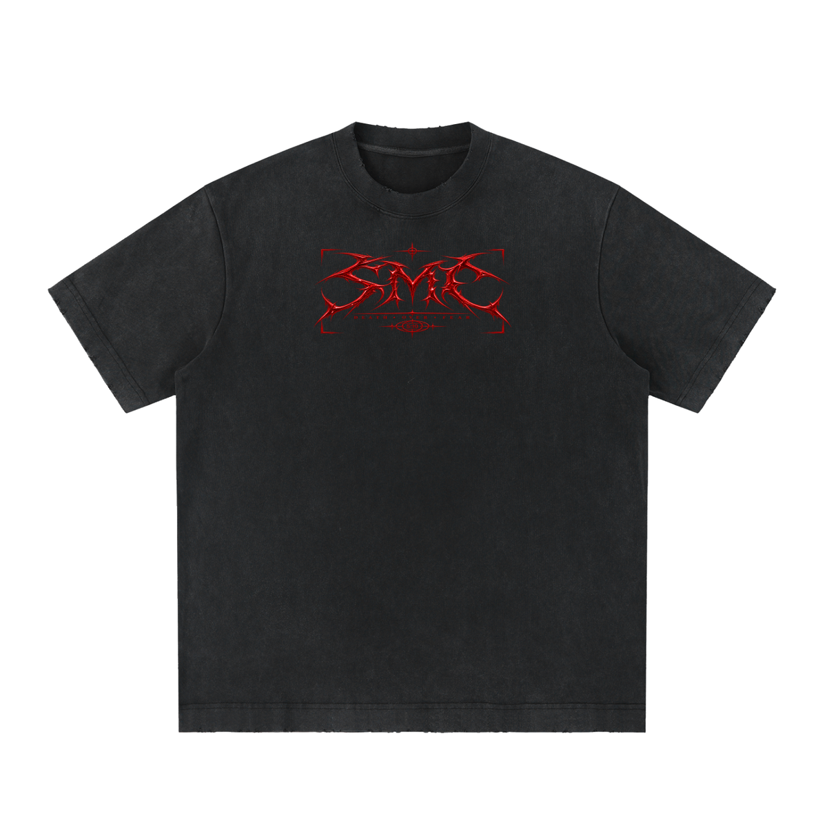 Death Over Fear Goddess - Heavyweight Vintage Washed Frayed T-Shirt