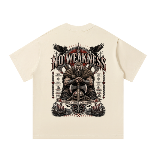 No Weakness Viking Warrior Tee – Unisex Oversized T-Shirt
