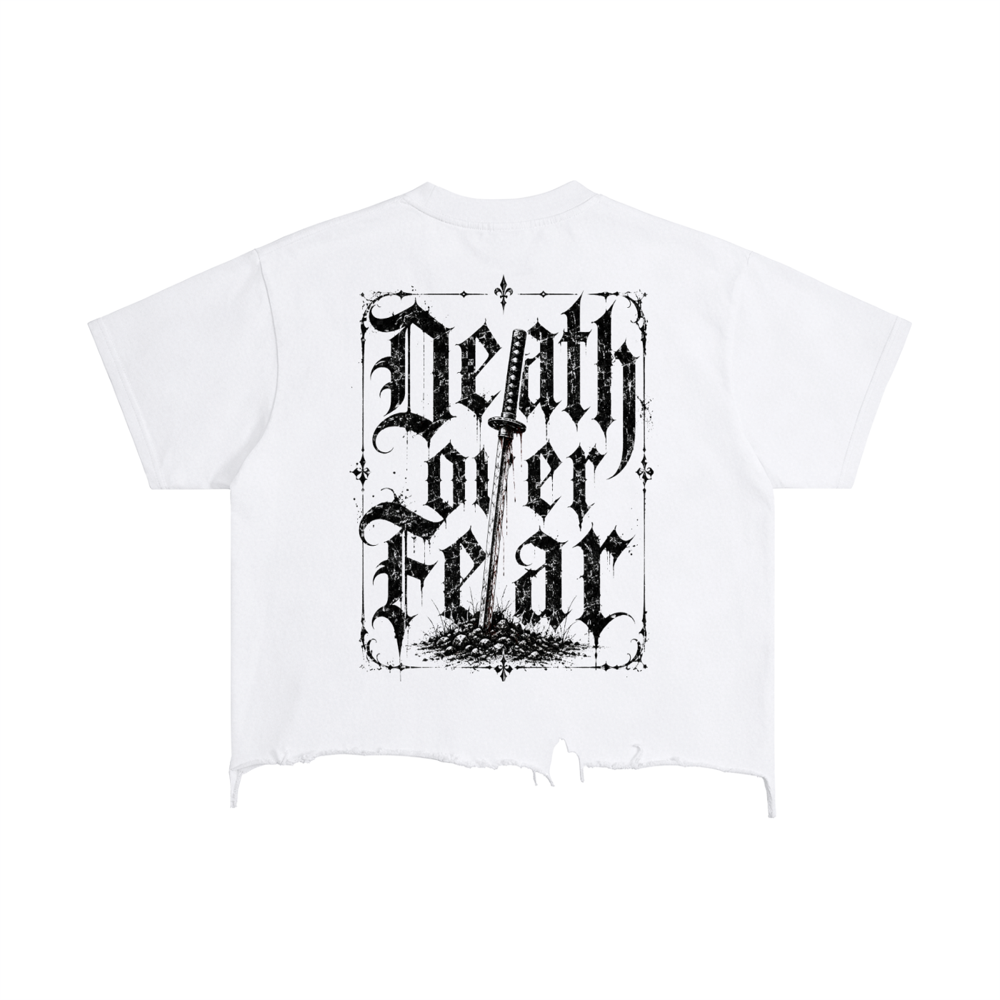 Vintage Wash Boxy Distressed Hem T-Shirt