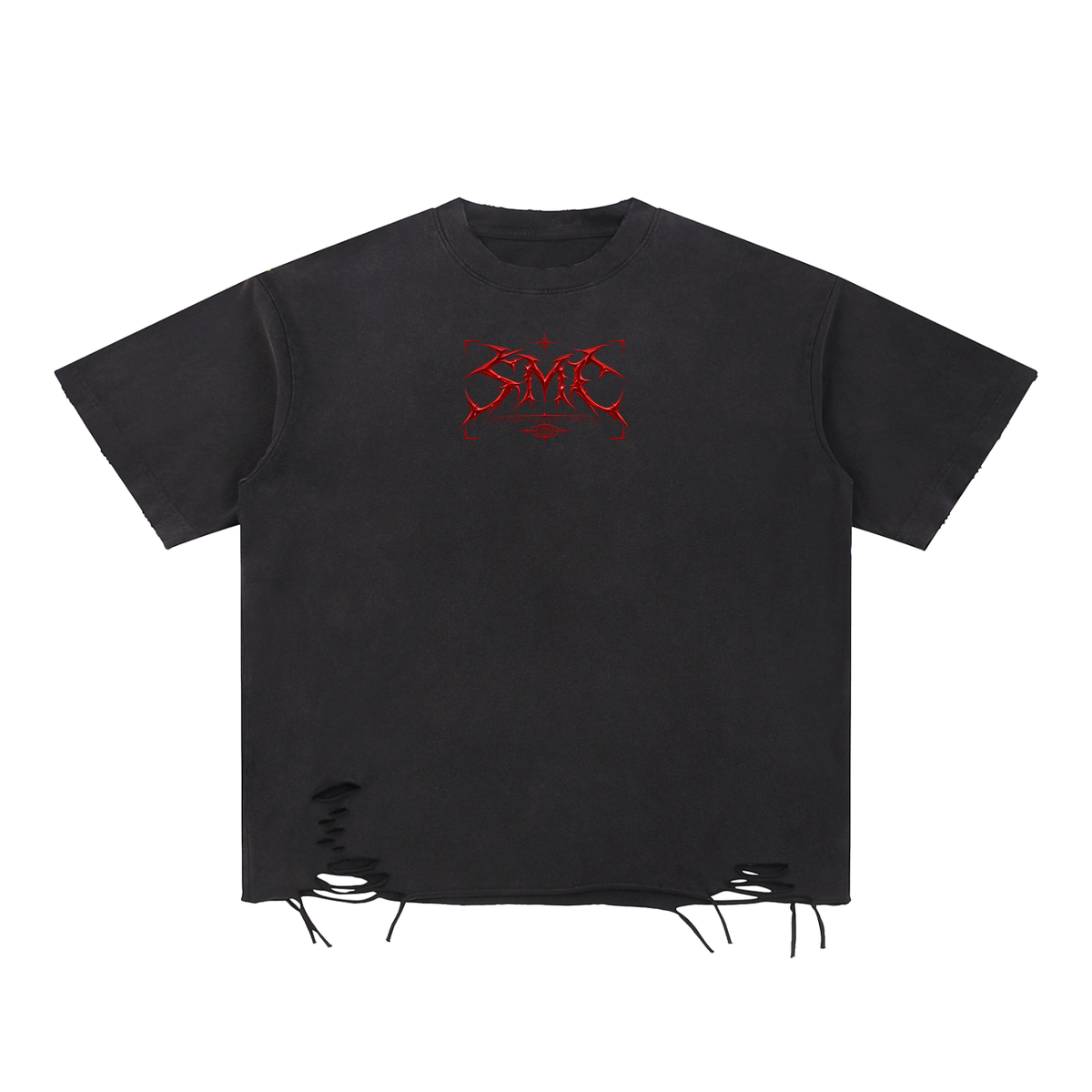 Death Over Fear - Angel | Snow Washed Raw-Hem T-Shirt
