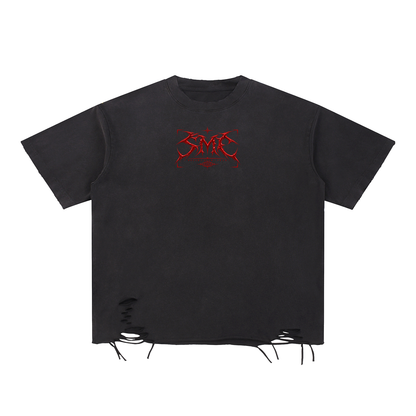 Death Over Fear - Angel | Snow Washed Raw-Hem T-Shirt