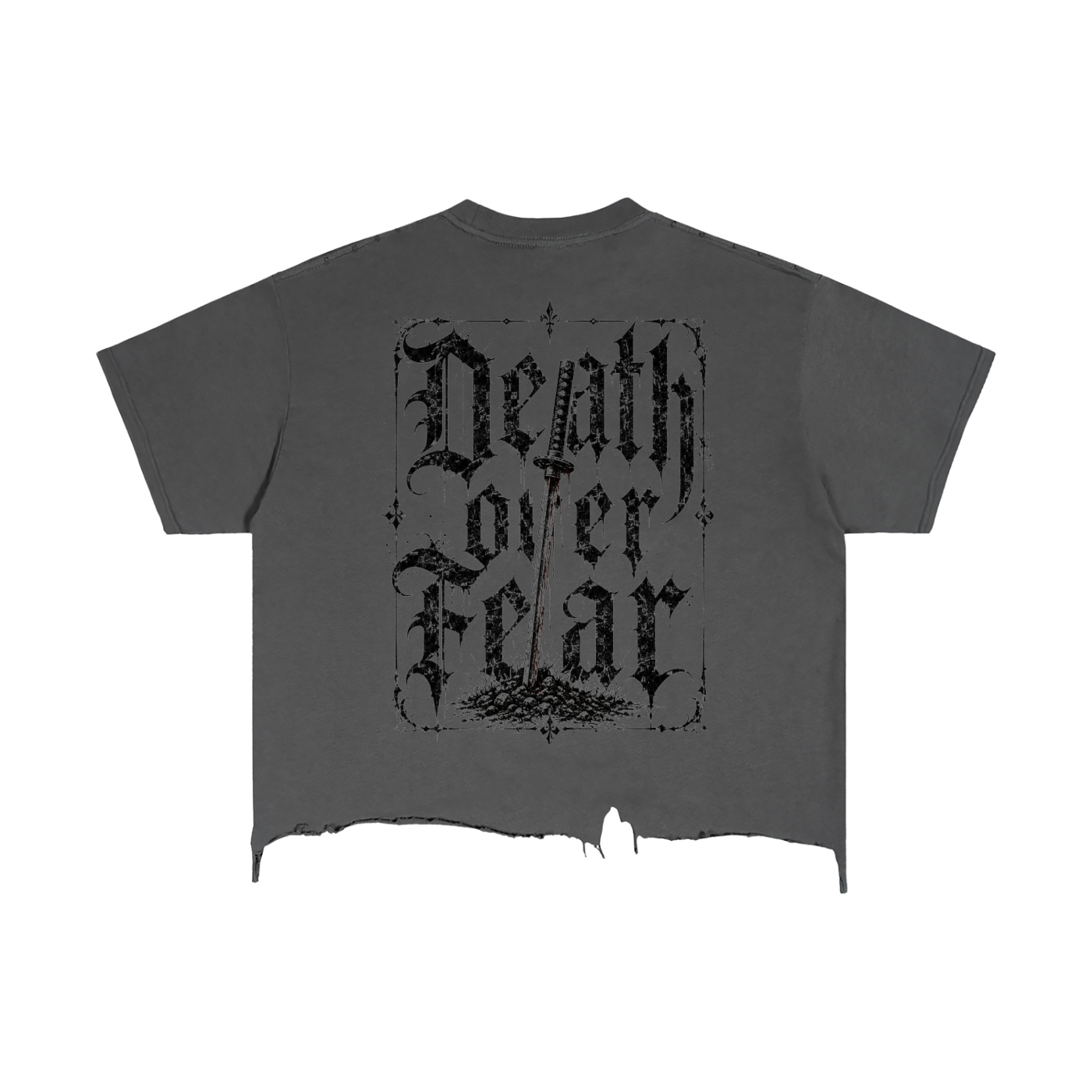 Vintage Wash Boxy Distressed Hem T-Shirt