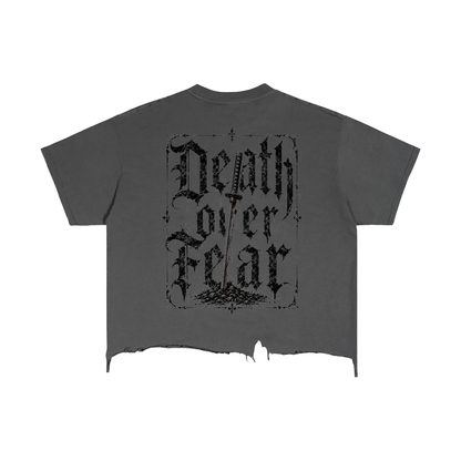 Vintage Wash Boxy Distressed Hem T-Shirt