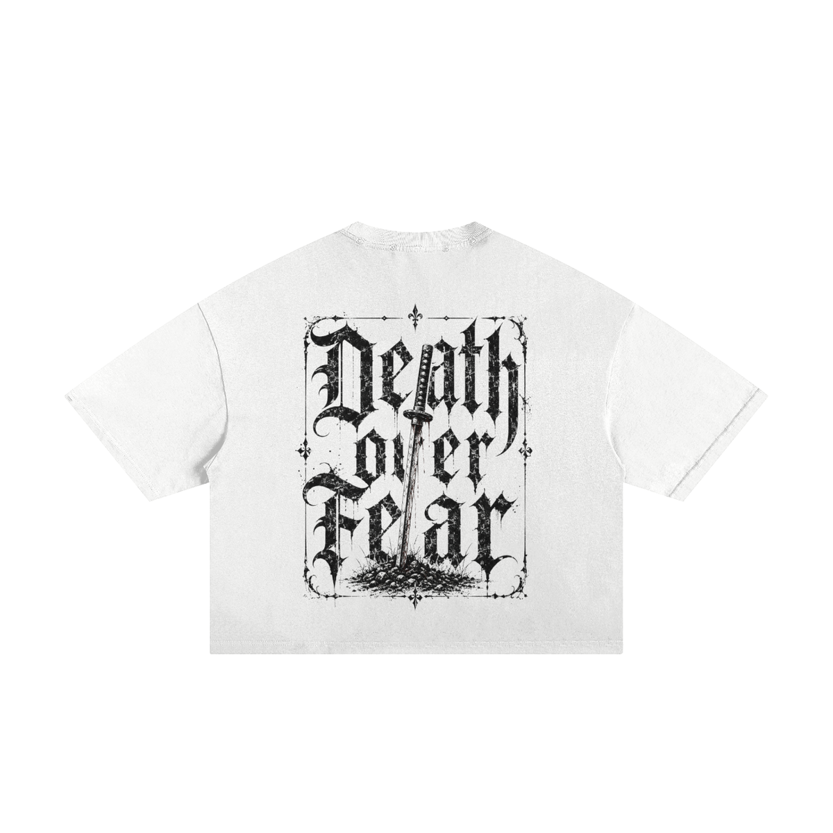 Death Over Fear - Classic Frayed Boxy Tee