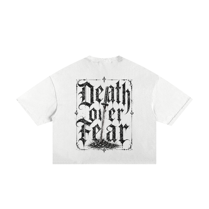 Death Over Fear - Classic Frayed Boxy Tee